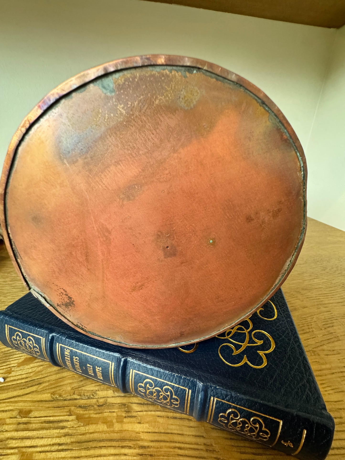 Swiss Handmade Copper Planter with Twisted Ring Handles - 5" x 6"