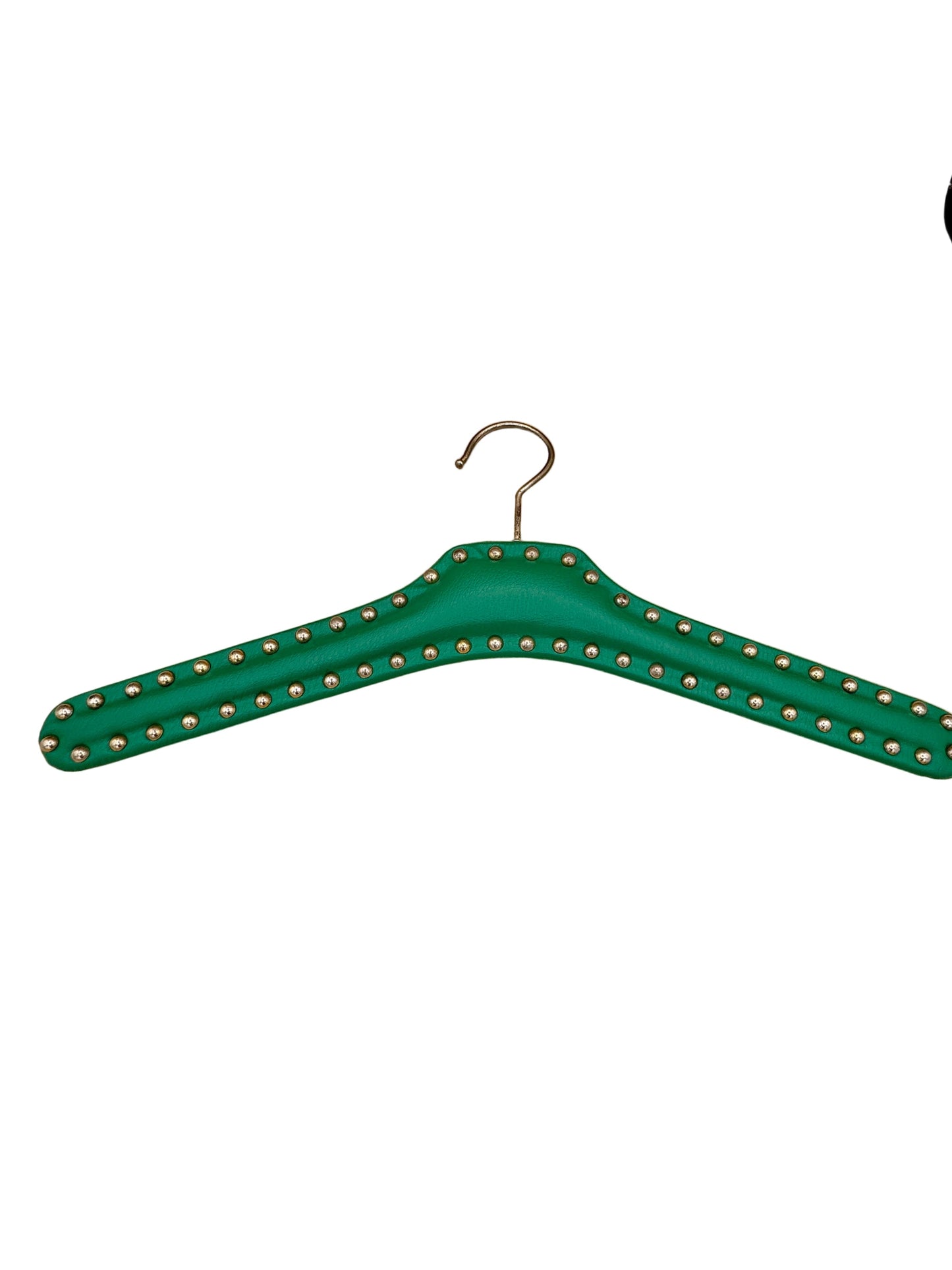 Vintage Studded Faux Leather Hangers – Red, Black & Green (Multiple Sizes)