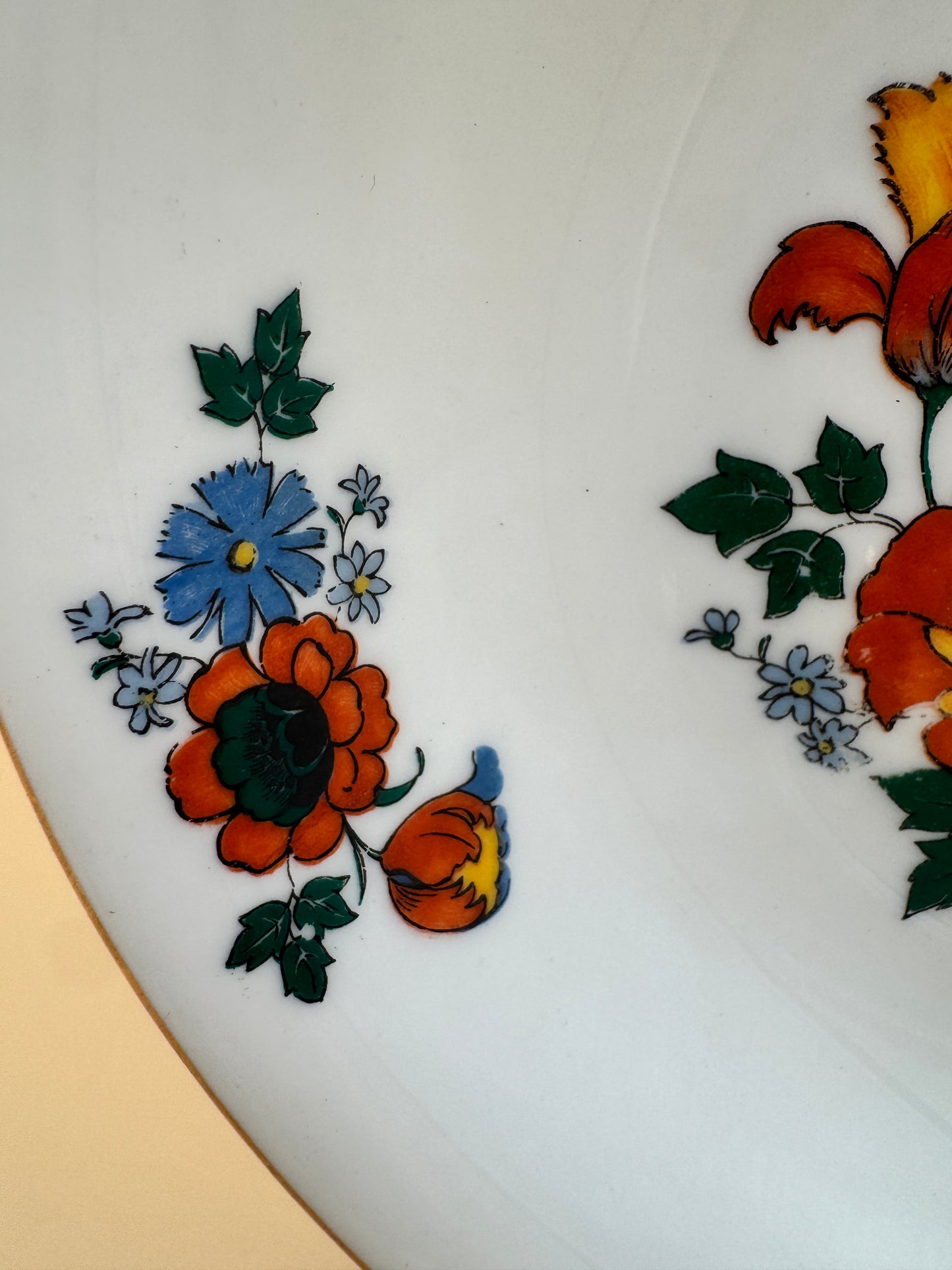 Gebrüder Benedikt Porcelain Bowl – Bird & Floral Design, Czechoslovakia, 8.5”