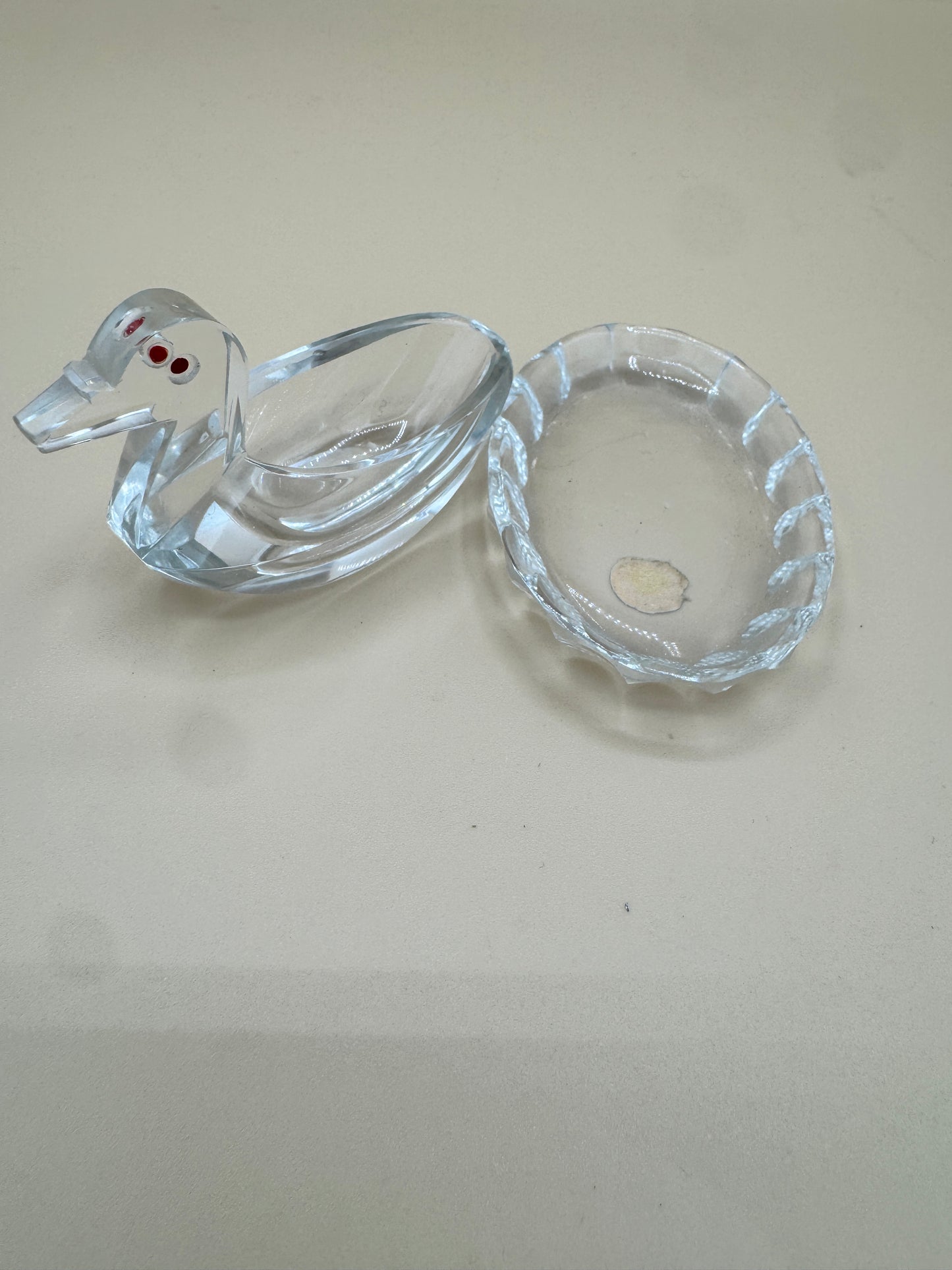 Crystal Duck Salt Cellar – Made in Czechoslovakia