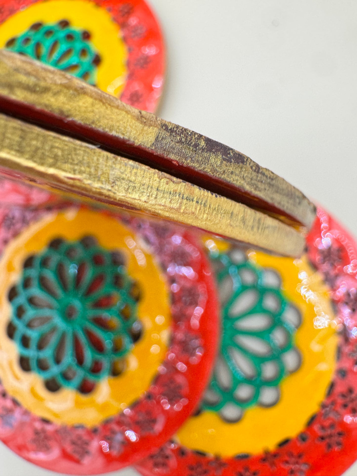 Wooden Laser Cut Coaster Set with Holder – 6 Pieces