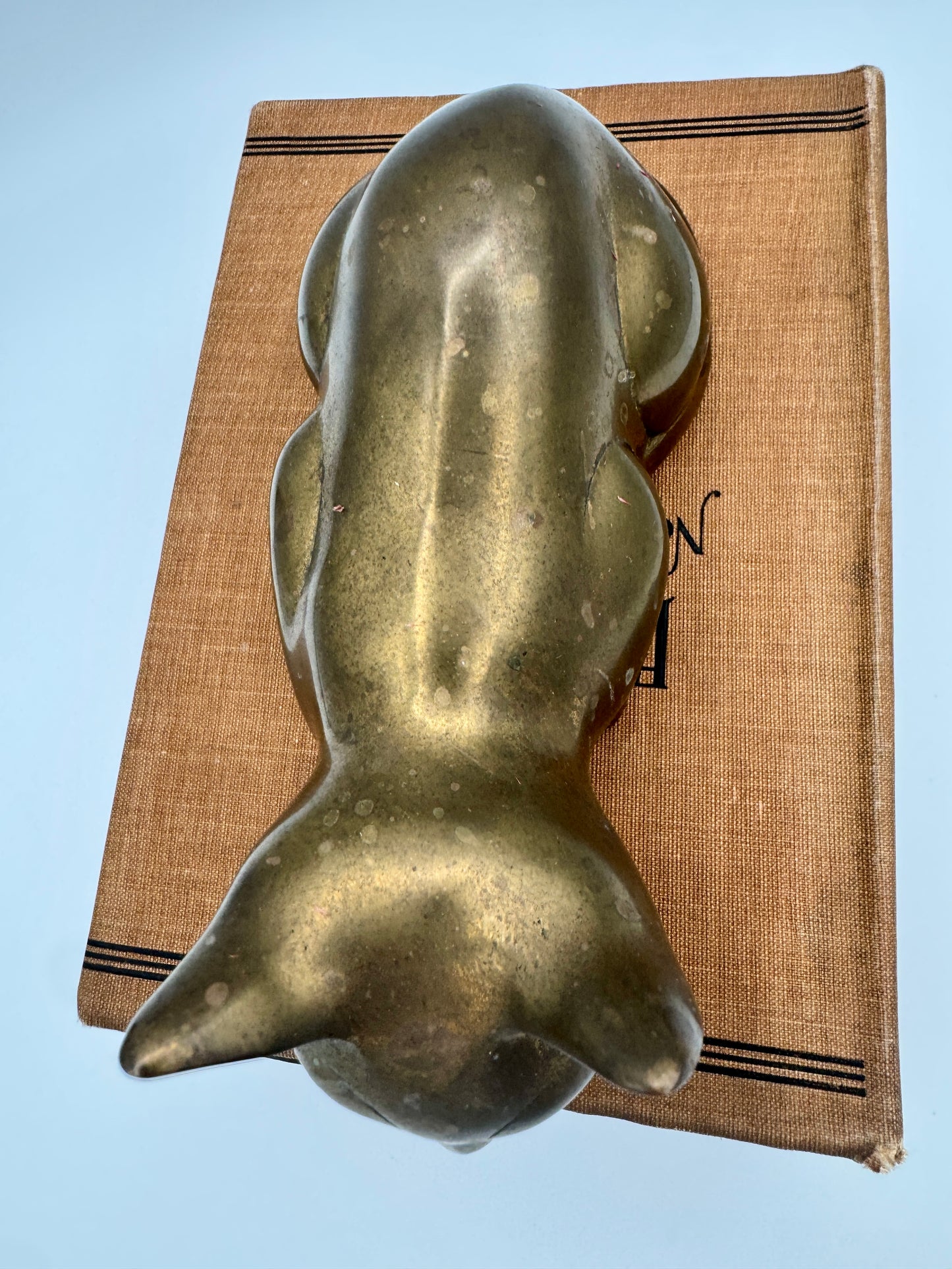 Vintage Brass Cat Figurine – Mid-Century Made in Korea