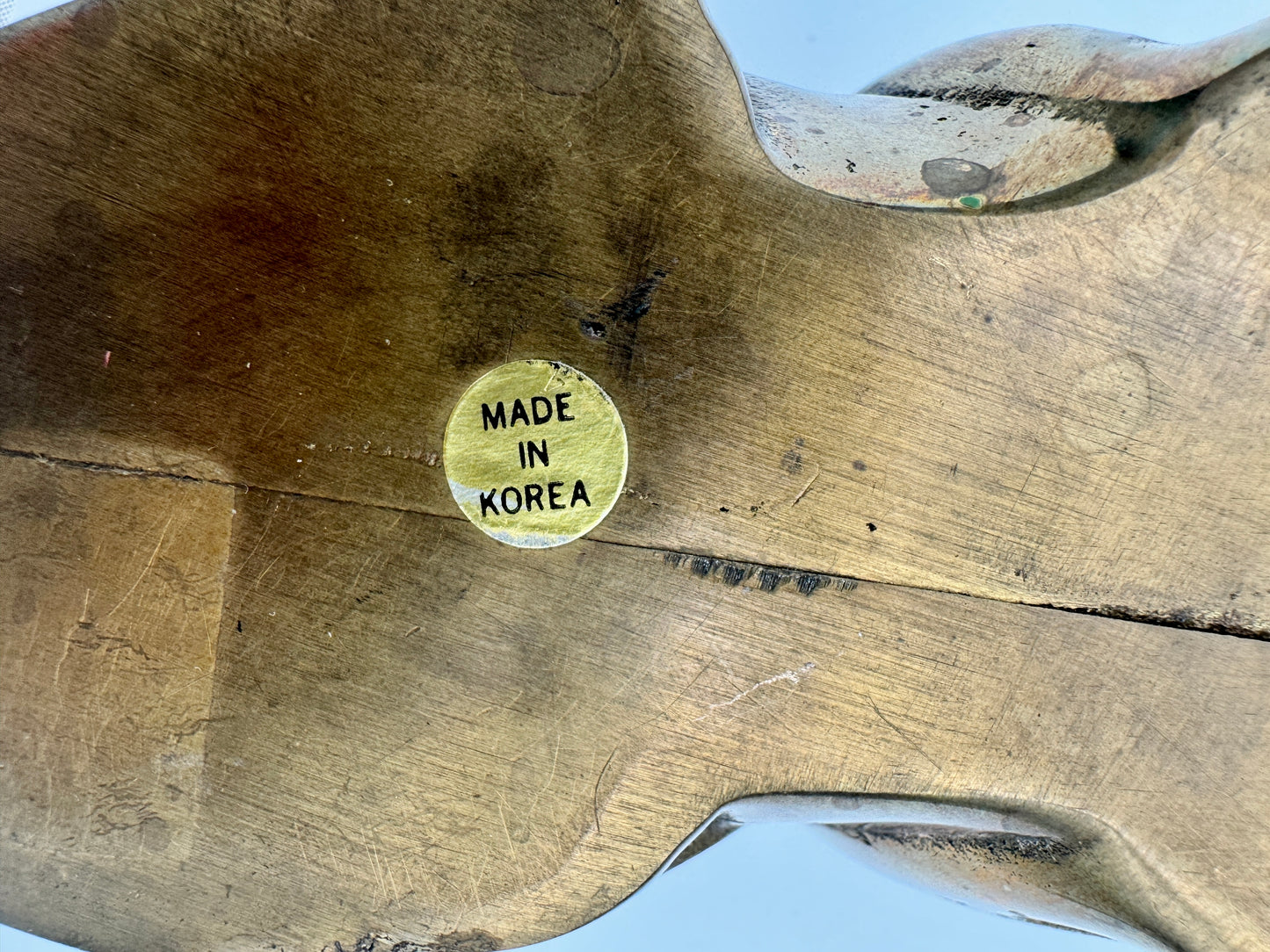 Vintage Brass Cat Figurine – Mid-Century Made in Korea