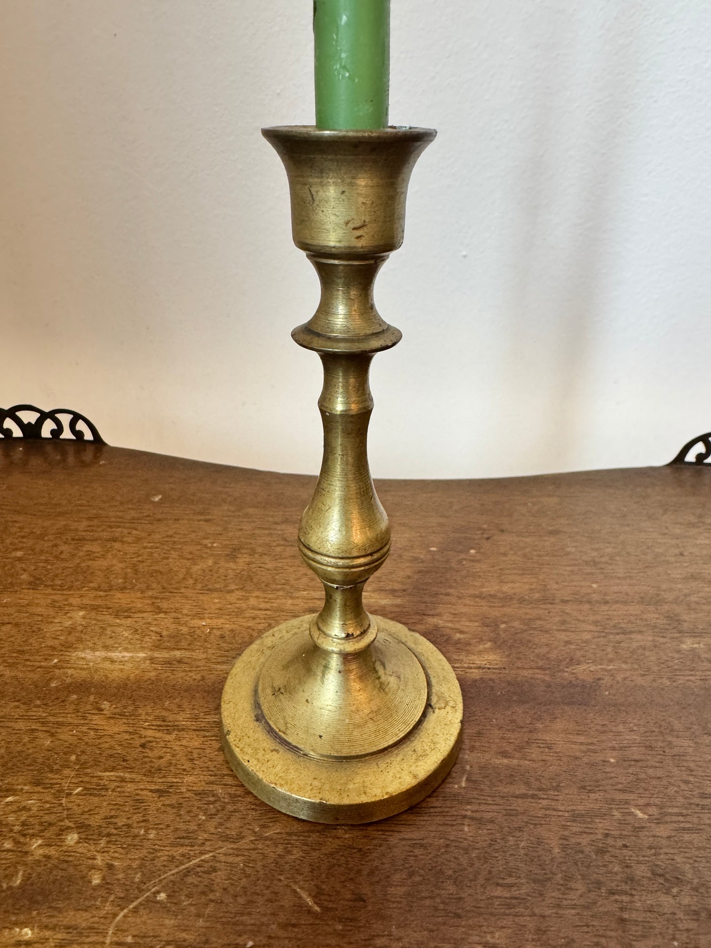 Vintage Solid Brass Candlestick – 5” Taper Holder