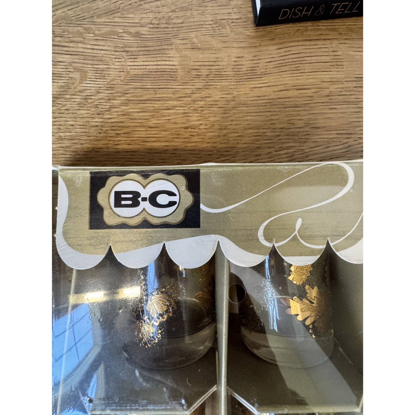 Rare Find! Vintage 1960s Bartlett & Collins 22K Gold Chrysanthemum Juice Glass Set (New in Box!)
