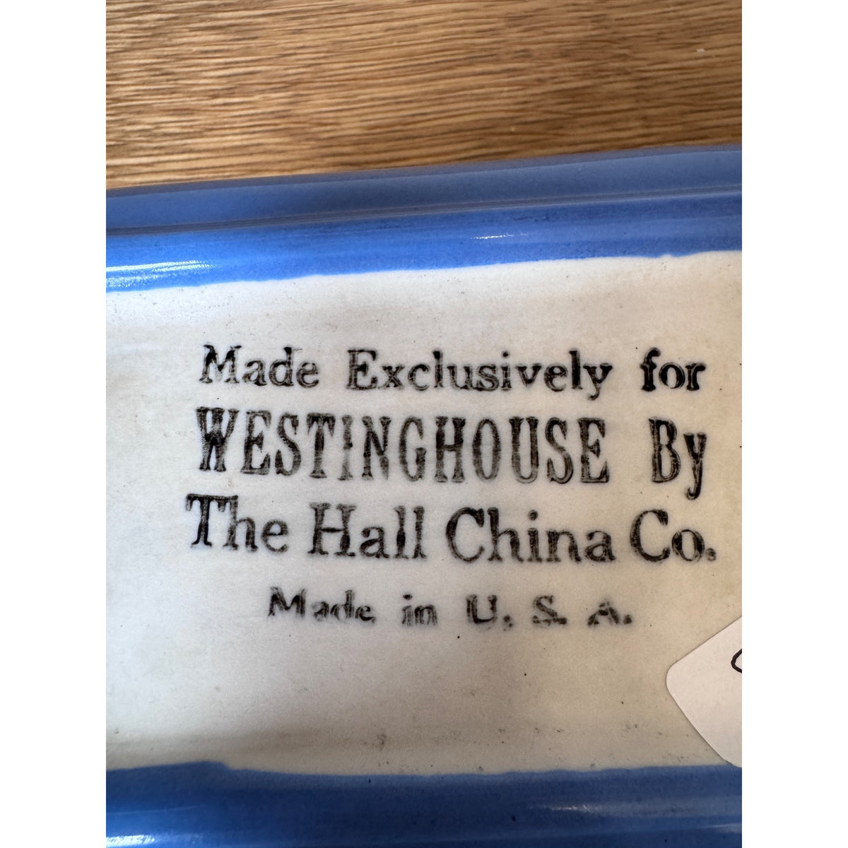 Vintage Hall China Westinghouse Delphinium Blue Refrigerator Dish with Lid