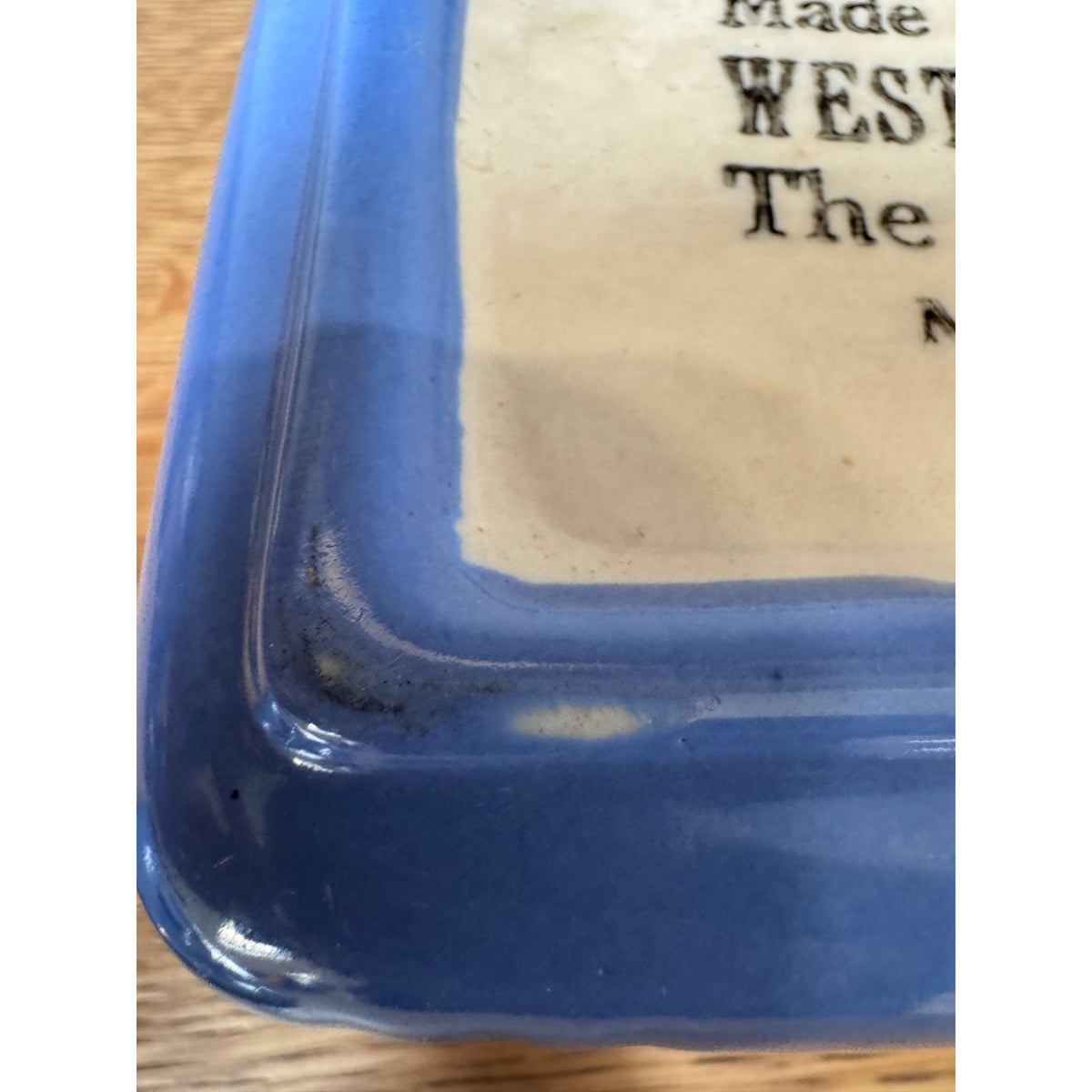 Vintage Hall China Westinghouse Delphinium Blue Refrigerator Dish with Lid