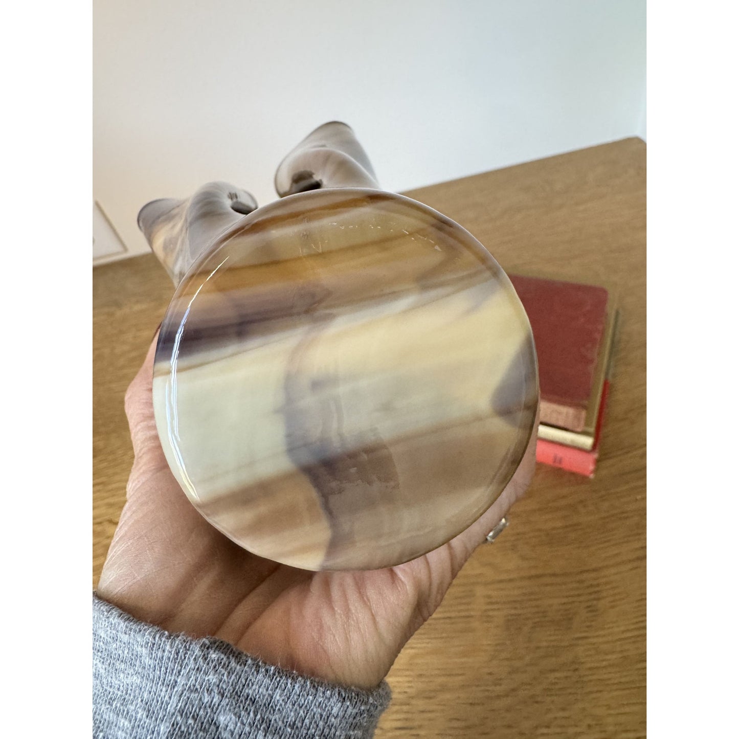 Unique Draped Slag Glass Vase