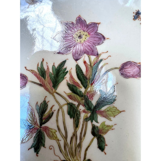 Natura Two’s Company Botanical Plate 8 Inch Floral Decorative Dish