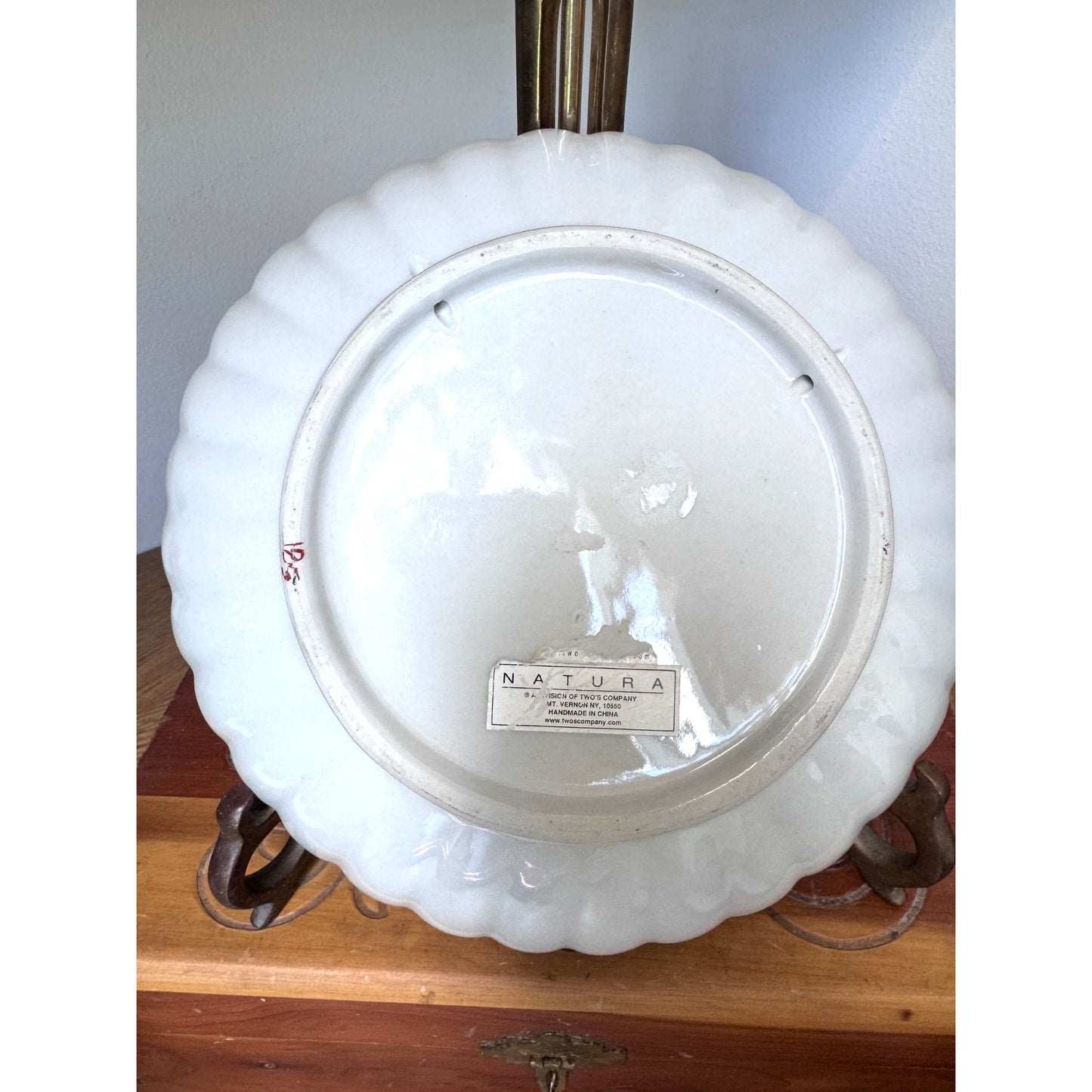 Natura Two’s Company Botanical Plate 8 Inch Floral Decorative Dish