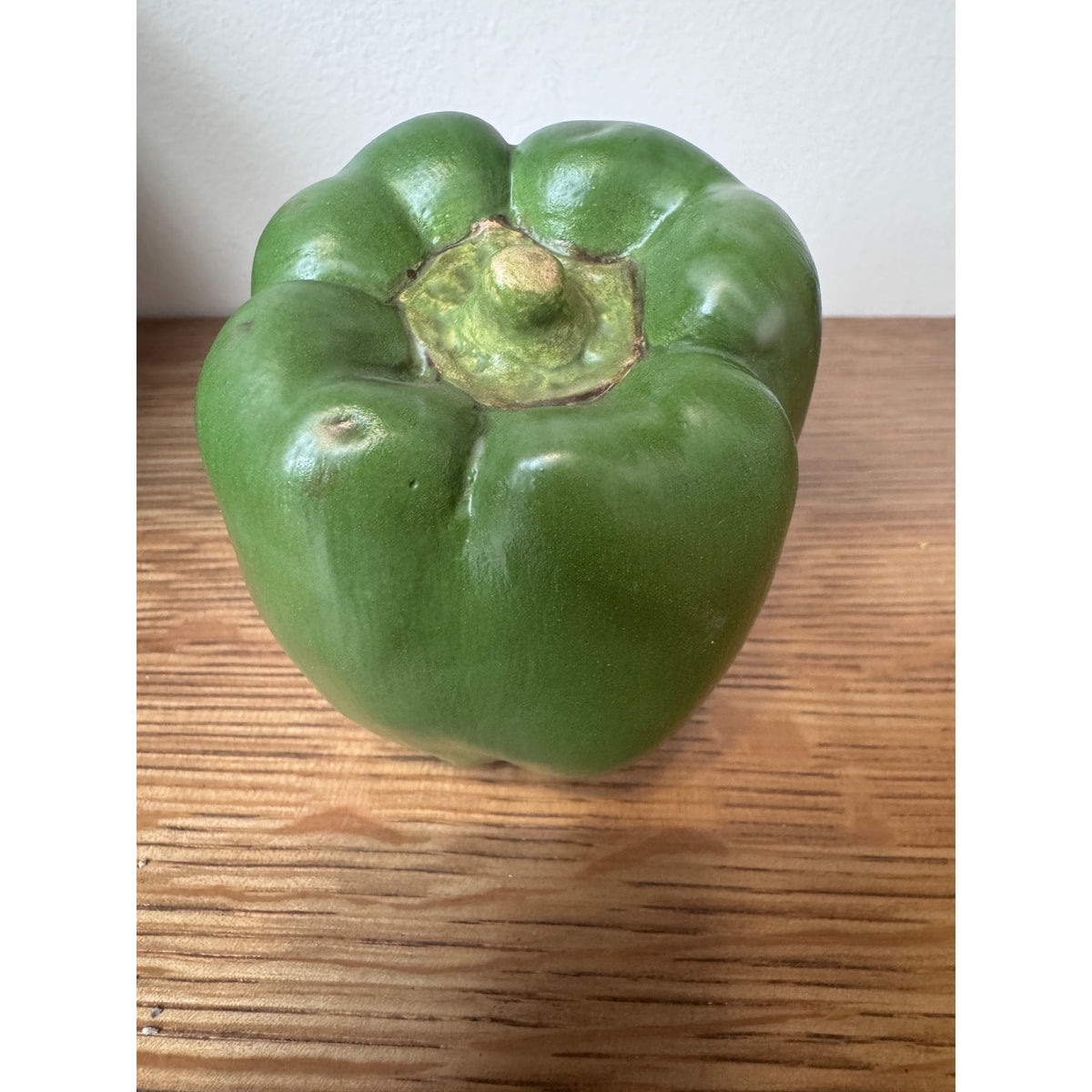 Mary Kirk Kelly Signed Green Bell Pepper Ceramic Sculpture – 1993